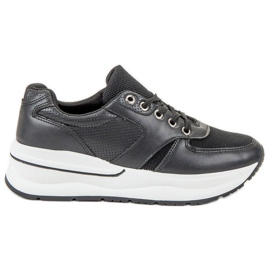 SHELOVET Chaussures de sport à lacets noir
