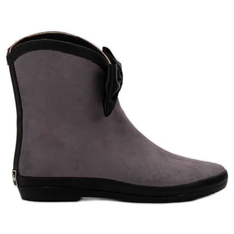 Kylie Bottes en daim avec nœud gris