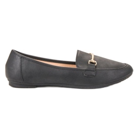 SHELOVET Mocassins en cuir écologique le noir SHELOVET Mocassins en cuir écologique le noir
