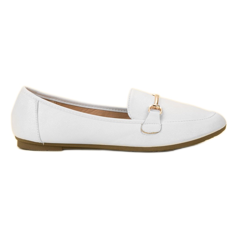 SHELOVET Mocassins en cuir écologique blanche SHELOVET Mocassins en cuir écologique blanche