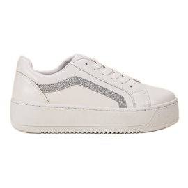 SHELOVET Chaussures de sport sur la plate-forme blanc