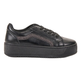 SHELOVET Chaussures de sport sur la plate-forme noir
