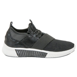 SHELOVET Chaussures de sport avec élastique noir