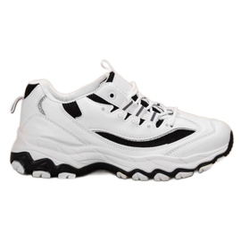 SHELOVET Chaussures de sport confortables blanc noir