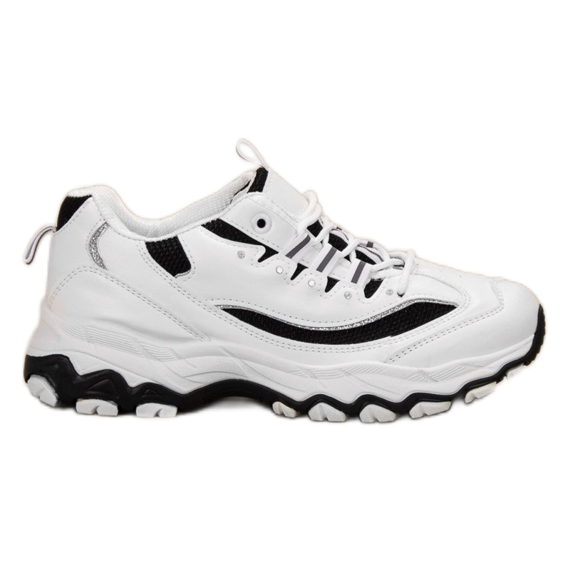 SHELOVET Chaussures de sport confortables blanche le noir