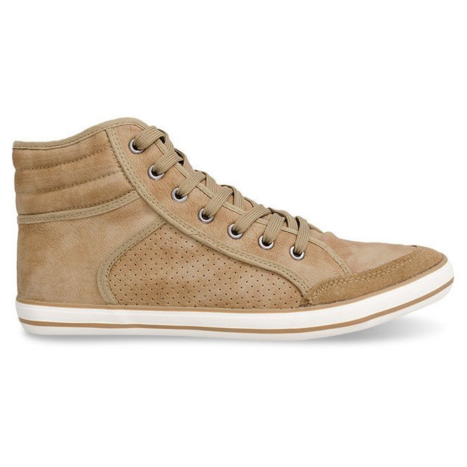 Baskets boxer montantes 501 camel brun