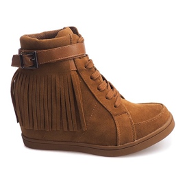 Baskets Daim Boho Fringe 2030 Camel brun