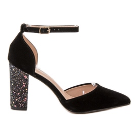 Weide Escarpins à talon pailleté le noir Weide Escarpins à talon pailleté le noir