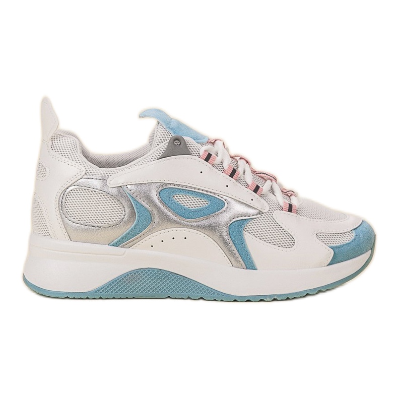 SHELOVET Chaussures de sport confortables blanche bleu