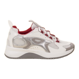 SHELOVET Chaussures de sport confortables blanc gris