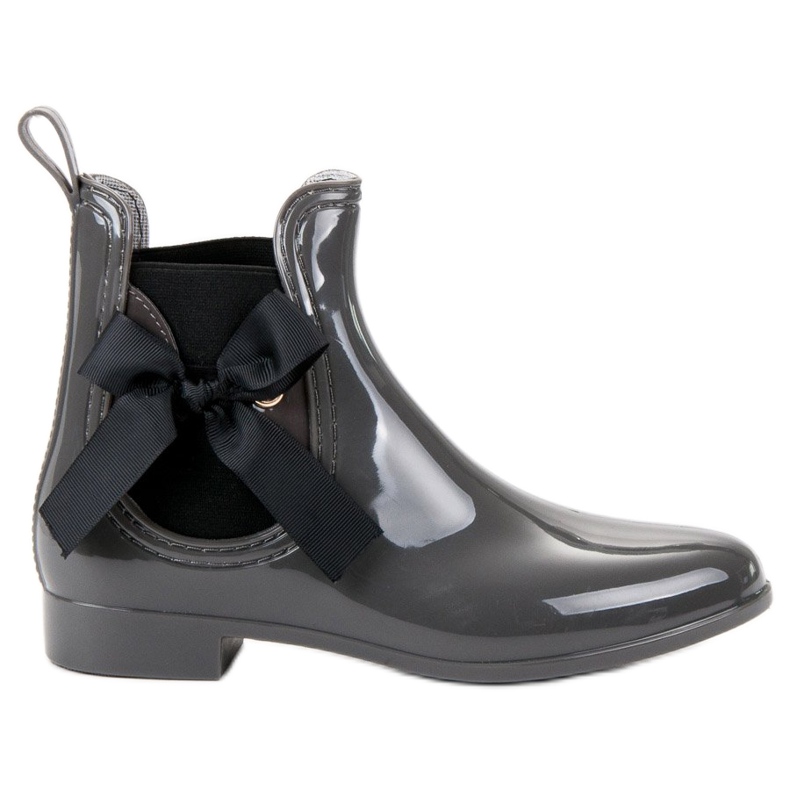 Kayla Galoches avec un arc le noir gris Kayla Galoches avec un arc le noir gris