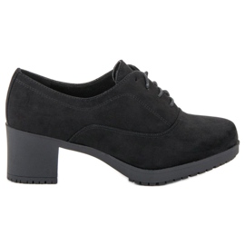 Primavera Bottines à lacets sur un poteau le noir