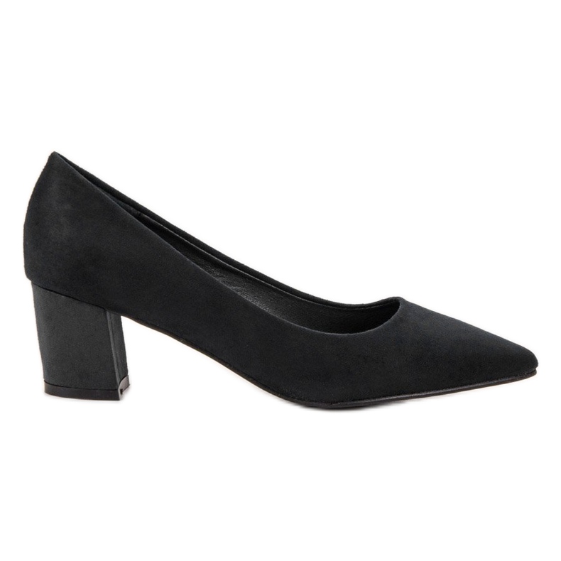 Small Swan Escarpins confortables en daim le noir