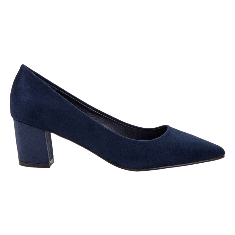 Small Swan Escarpins confortables en daim bleu