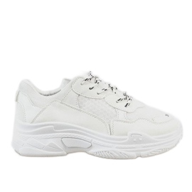 Chaussures de sport à la mode blanches D1901-3
