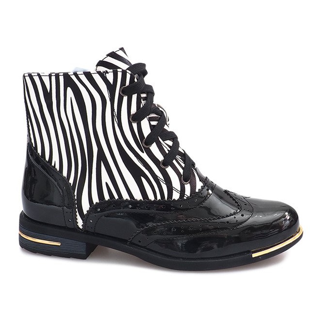 Zèbre 6722-1 Botte Noire blanche le noir