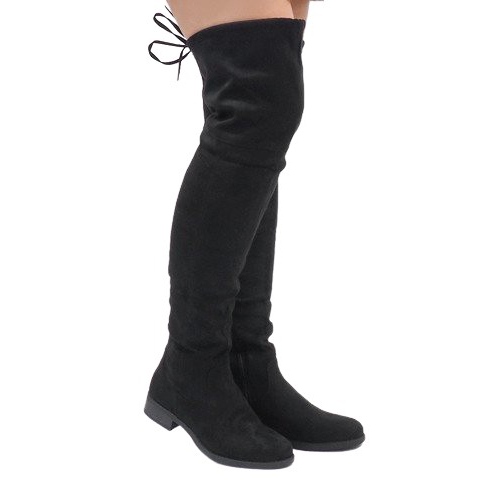 N/M Bottes isolées en daim noir 380-1 le noir