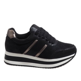 Baskets noires sur la plateforme 99-09 le noir
