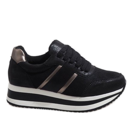 Baskets noires sur la plateforme 99-09 le noir