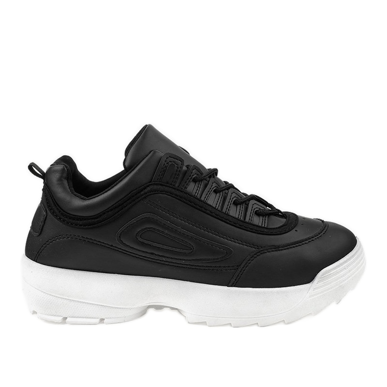 Baskets chaussures de sport noires GL808 le noir