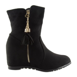 Noir Bottines compensées noires AB02-36 Noir le noir