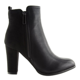 Bottines à talons noires Z191 Noir
