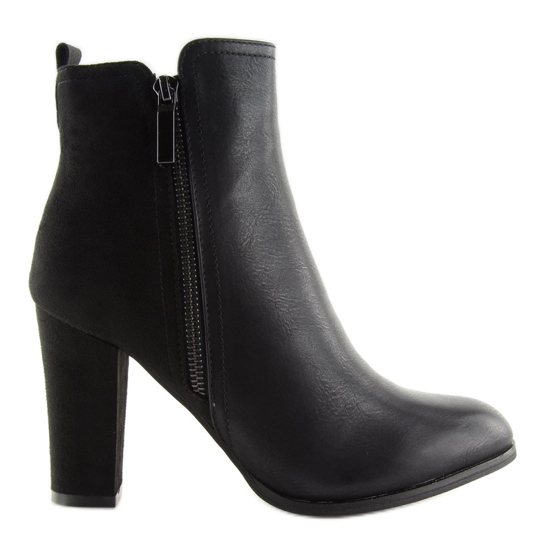 Bottines à talons noires Z191 Noir le noir