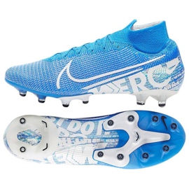 Nike Mercurial Superfly 7 Elite Ag Pro M AT7892 414 bleu blanc chaussures multicolore