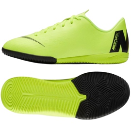 Nike Mercurial VaporX 12 Academy Gs Ic Jr AJ3101 701 vert chaussures