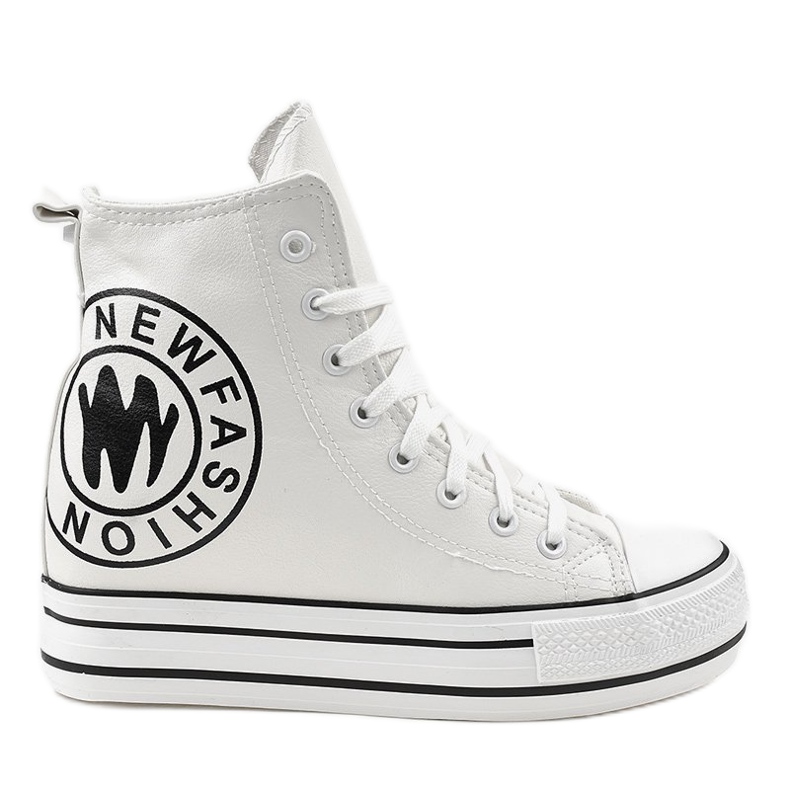 Baskets compensées blanches W09