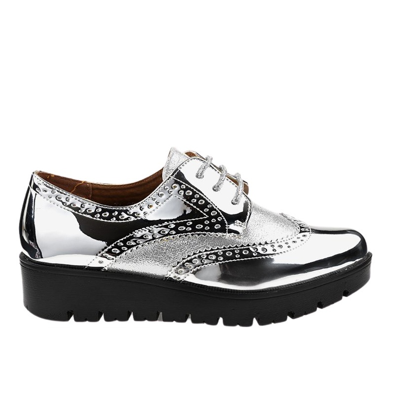 Chaussures à lacets argentées TL-60 gris