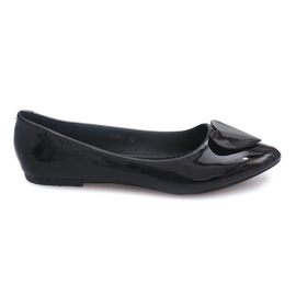 Ballerines Laquées Avec Coeurs 4003 Noir le noir