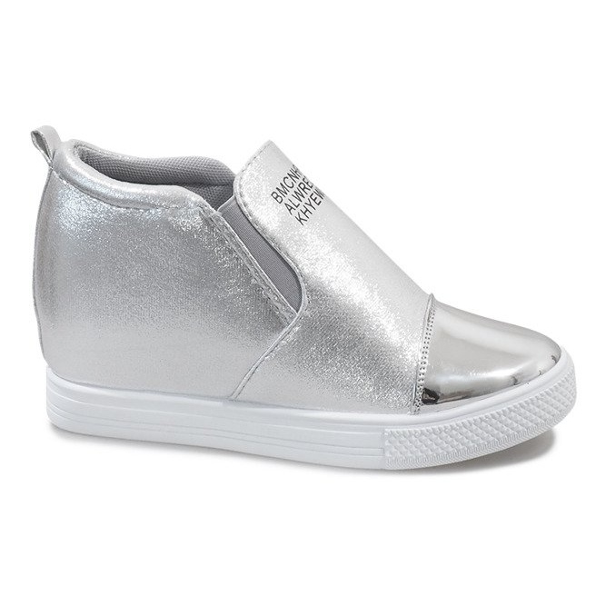 Sneakers ajourées argentées sur le coin DD392-2 gris