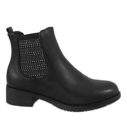 Kayla Shoes Bottines noires isolées à talons hauts 88053 le noir Kayla Shoes Bottines noires isolées à talons hauts 88053 le noir