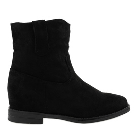 Bottines slip-on en daim noir NC837 le noir