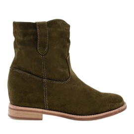 Bottines slip-on en daim vertes NC837