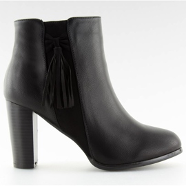 Bottes à talons noir F880 Noir