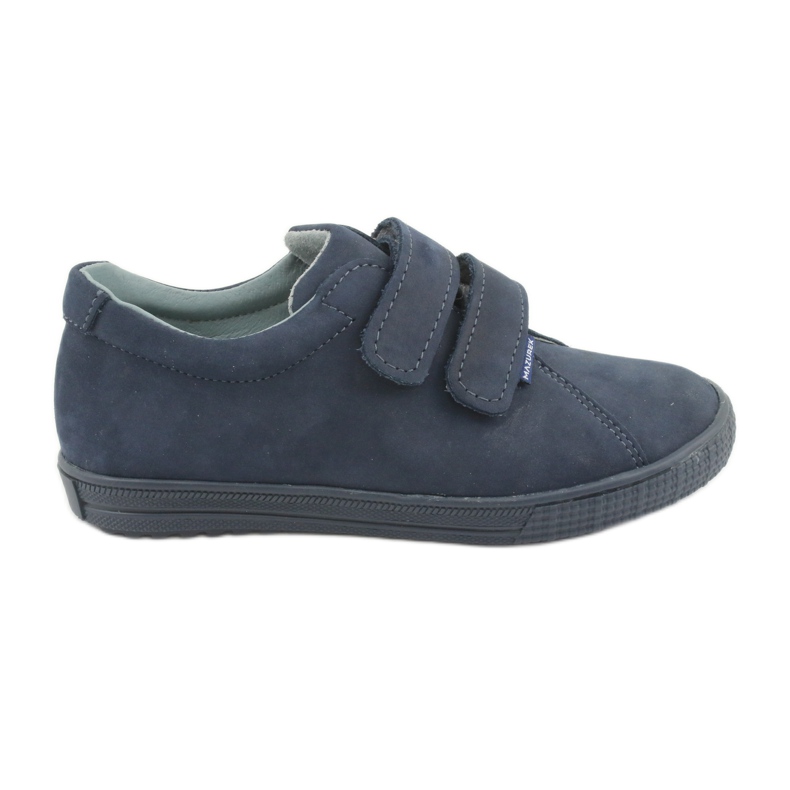 Chaussures de garçons en cuir Mazurek pour velcro 268 bleu marine Chaussures de garçons en cuir Mazurek pour velcro 268 bleu marine