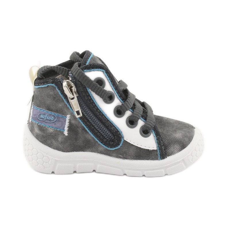 Chaussures enfant Befado 547P001 blanche bleu gris
