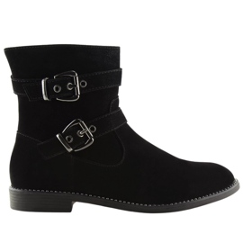 Bottines plates noires MB188-266 Noir le noir