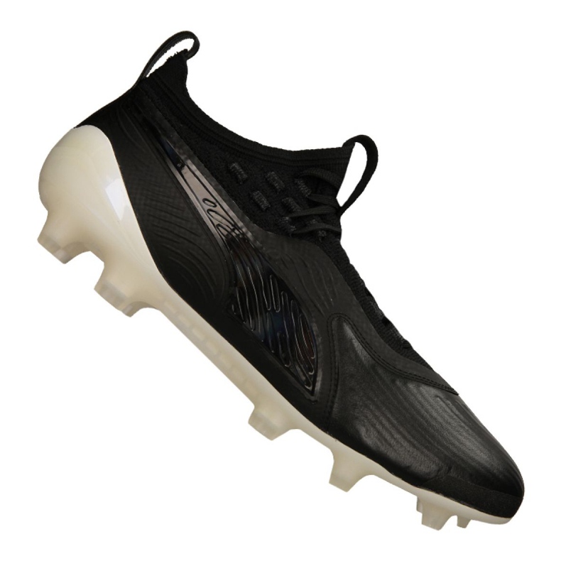 Chaussures de foot Puma One 19.1 Lth Fg / Ag M 105479 02 le noir le noir