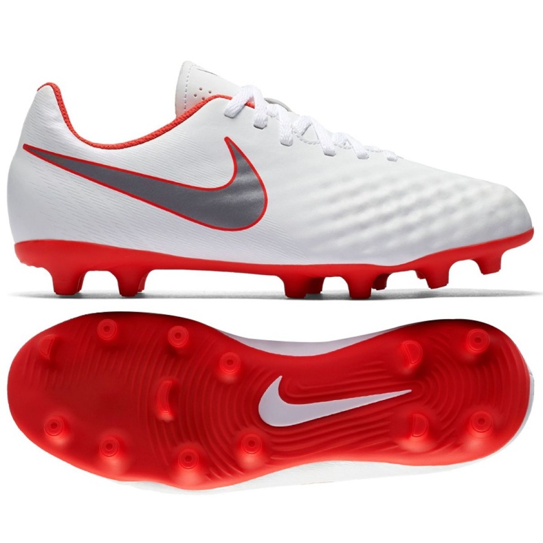 Blanc Nike Magista Obra 2 Club Fg Jr AH7314 107 chaussures blanche blanche