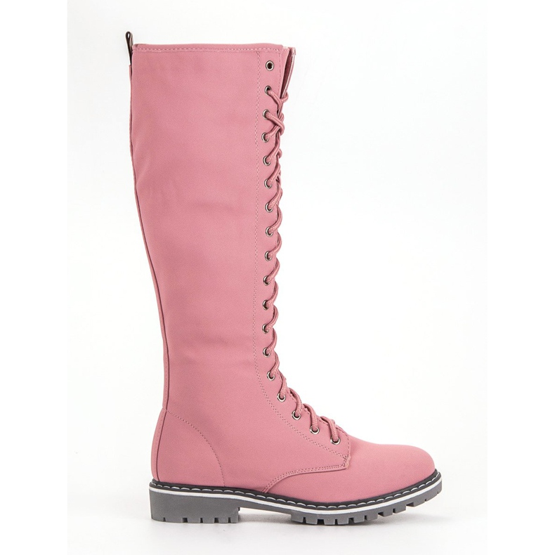 Seastar Bottes à lacets pour femmes rose