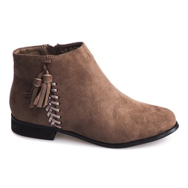 Bottines Boho 99-8 en daim taupe multicolore