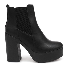 Bottes À Talons Avec Élastique E4863 Noir le noir
