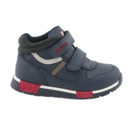 Chaussures de sport velcro Big Star 374065 bleu marine blanche rouge