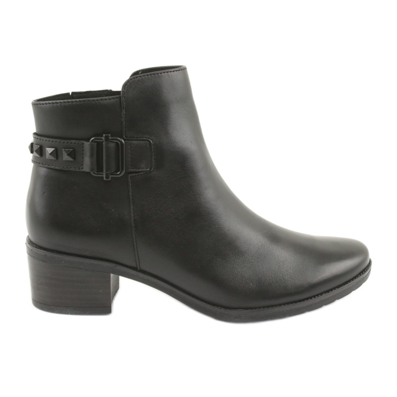 Caprice Bottes en cuir pour femmes avec goujons 25433 noir le noir