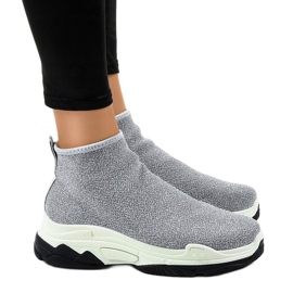 Chaussures de sport grises avec élastique LA33P Chaussures de sport grises avec élastique LA33P