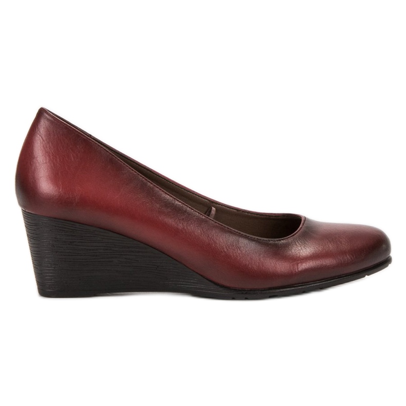 Vinceza Escarpins bordeaux sur un coin rouge