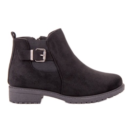 SHELOVET Bottines en daim noir